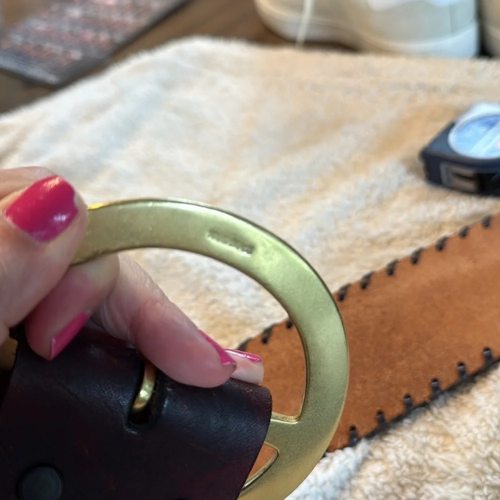 Made in the Shade Leather Belt Solid Brass Buckle Made in USA Unisex handcrafted